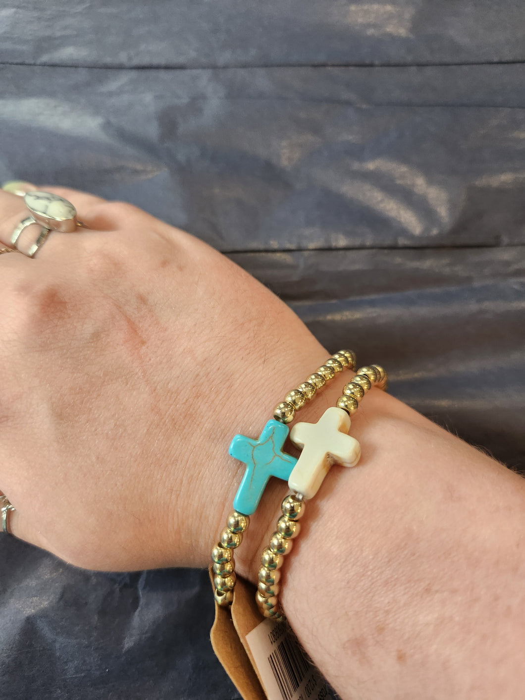 Cross Beaded Bracelet