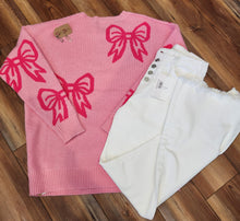 Load image into Gallery viewer, Pink Bow Sweater
