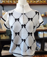 Load image into Gallery viewer, White Bow Sweater Top

