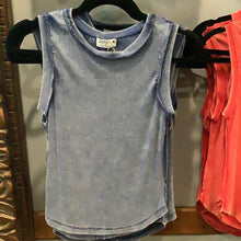 Load image into Gallery viewer, Washed Ribbed Sleeveless Tank
