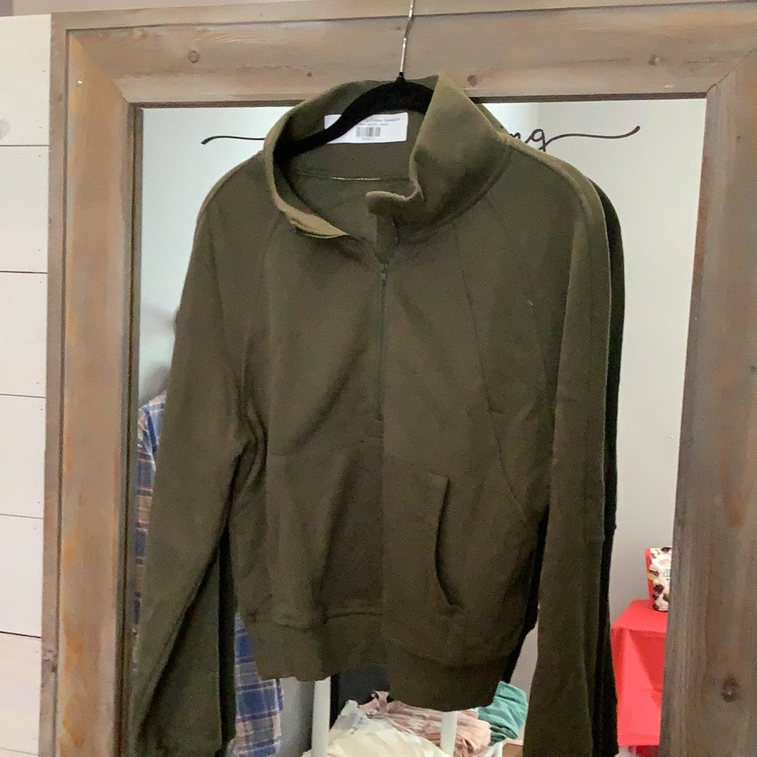 Pocket Quarter Zip Pullover Sweatshirt