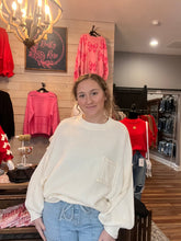 Load image into Gallery viewer, Long Sleeve oversized Sweater with Front Pocket

