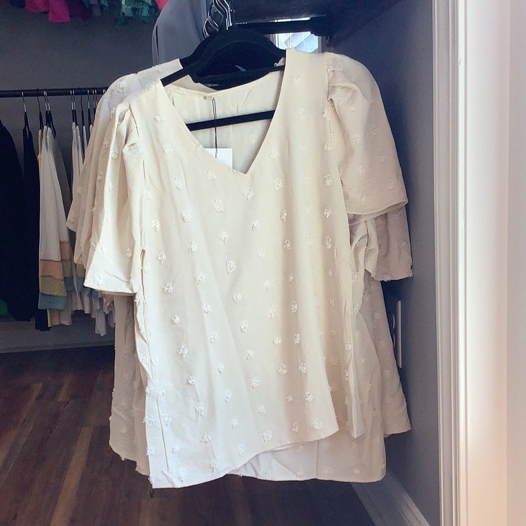 Cream Dot Top