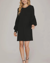 Load image into Gallery viewer, Long Balloon Sleeve Knit Dress
