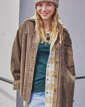 Load image into Gallery viewer, Washed Corduroy Oversized Fall Winter Jacket
