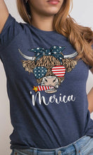 Load image into Gallery viewer, july 4th cow shirt
