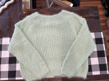 Load image into Gallery viewer, Mint Green Wide Neck Sweater
