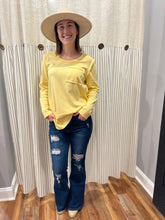 Load image into Gallery viewer, Pastel Yellow Long Sleeve Top
