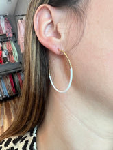 Load image into Gallery viewer, Duo Tone Hoop Earring
