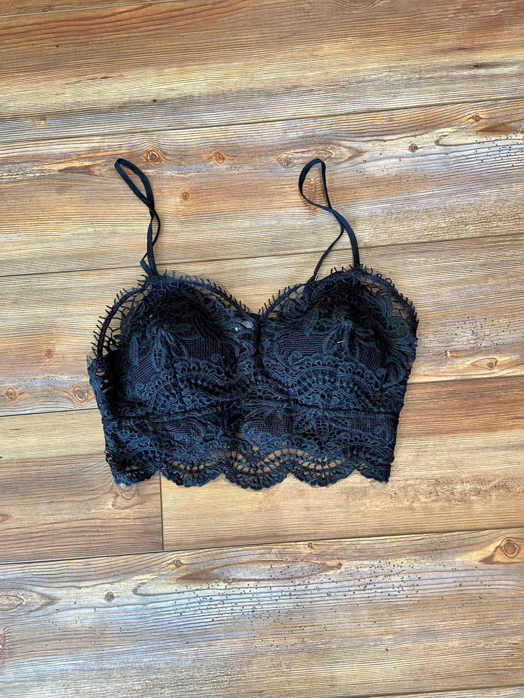 Eyelash Lace Padded Cami Bralette