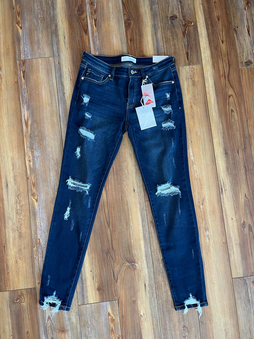 Kancan Midrise Super Skinny Dark Denim Jeans