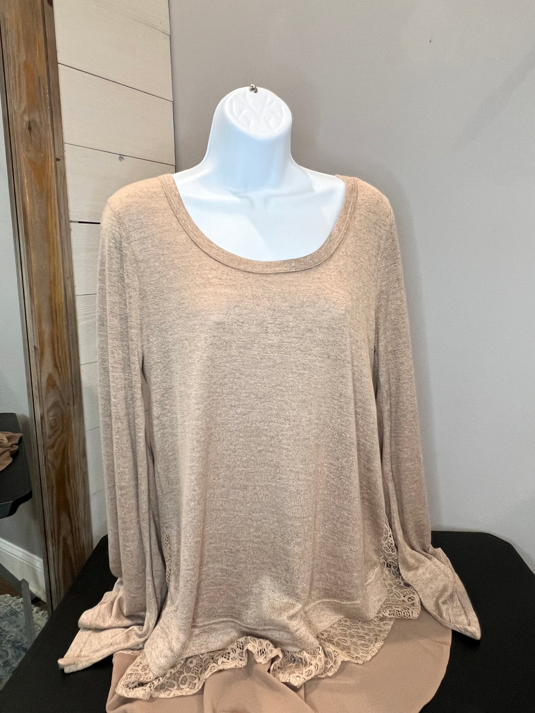 Tan Long Sleeve Top