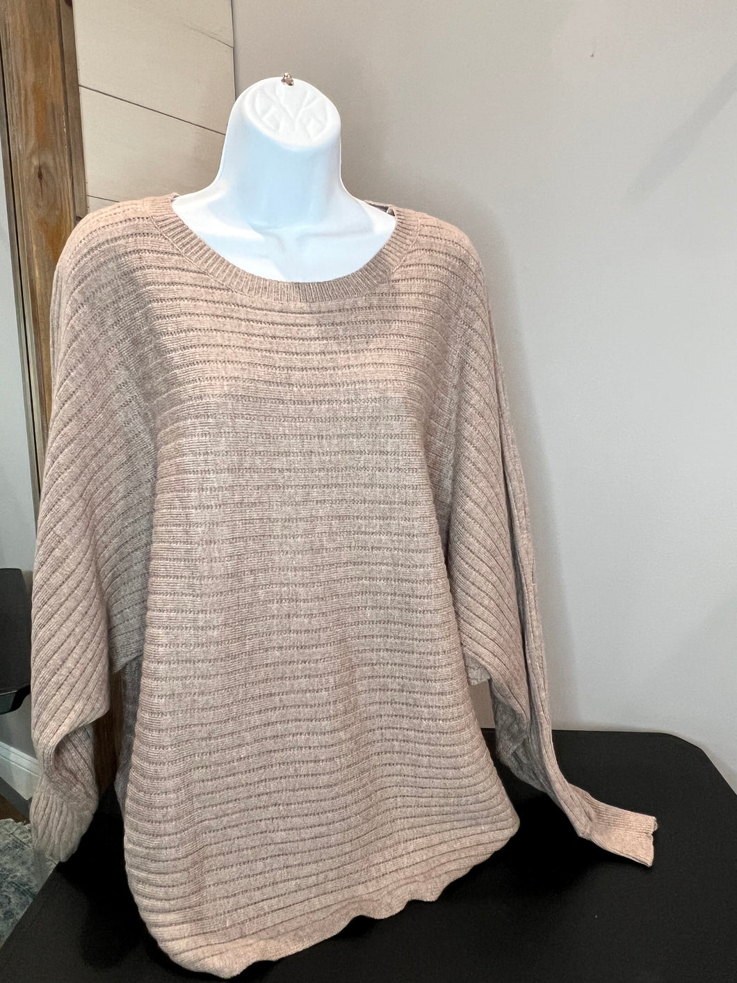 Light Brown Striped Detailed Top