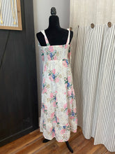 Load image into Gallery viewer, White Floral Smock Dress
