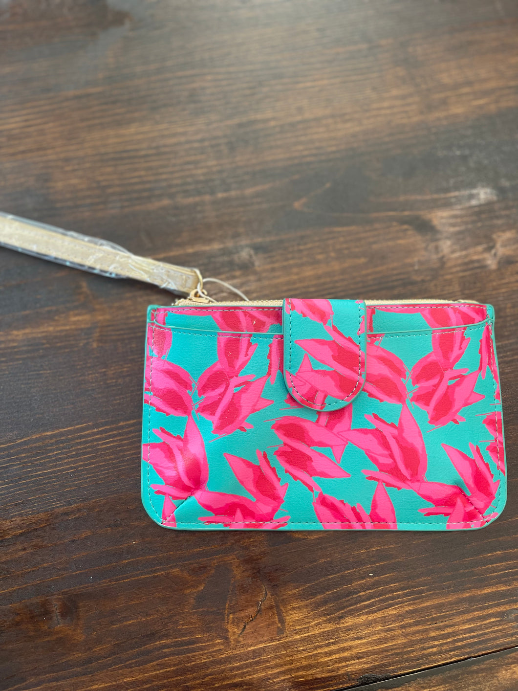 Sophie Pink Floral Wristlet