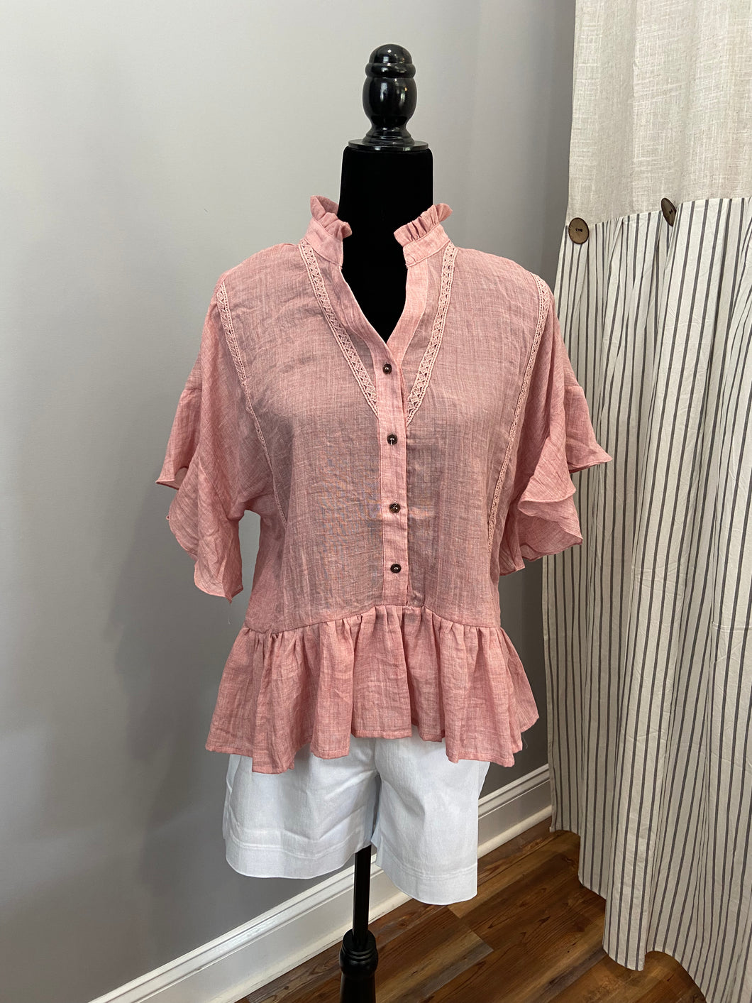 Short Sleeve Blush Pink