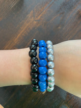 Load image into Gallery viewer, Wood beaded layer stack bracelets
