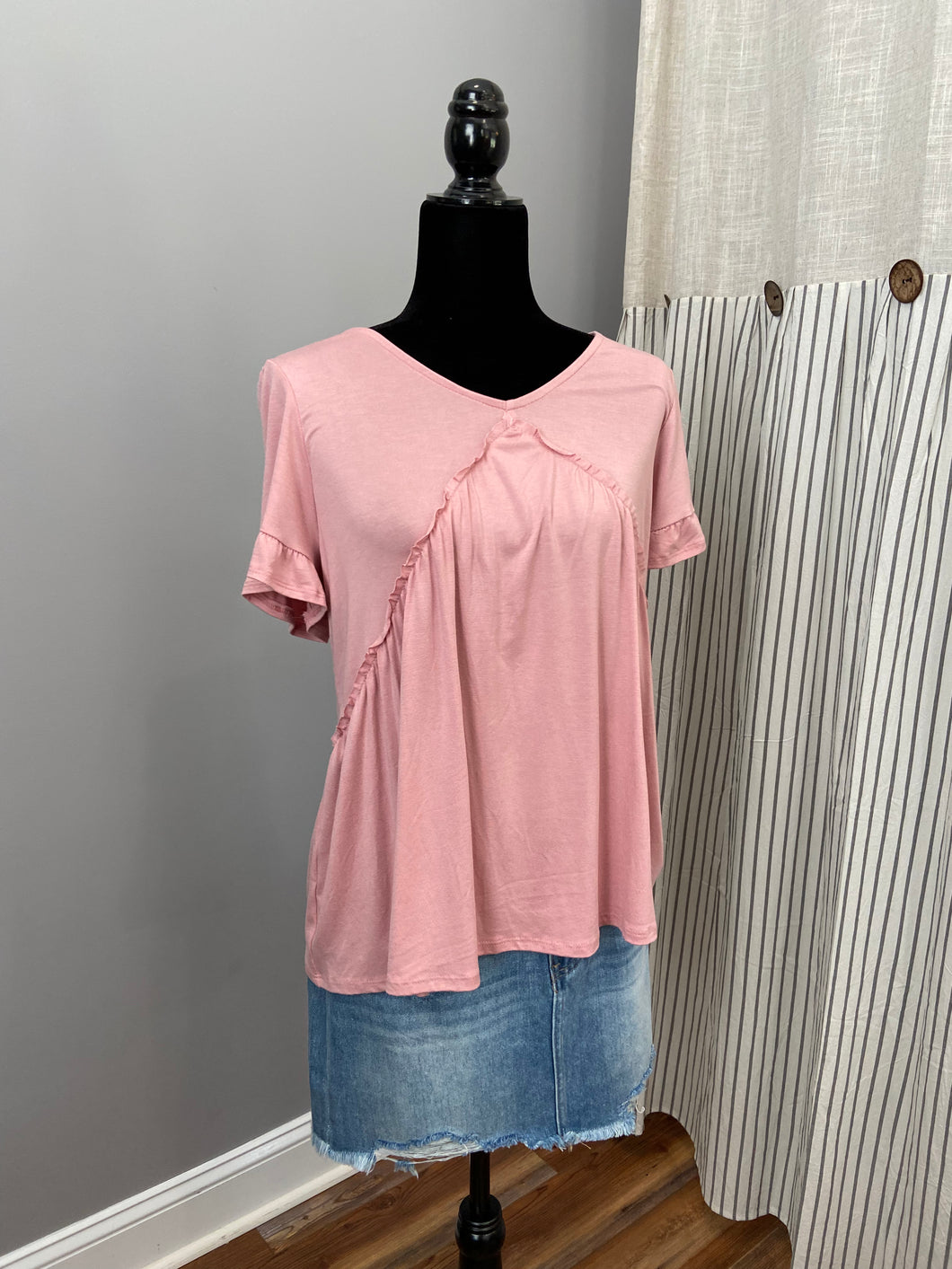 Rose Ruffle Top