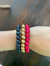 Load image into Gallery viewer, Wood beaded layer stack bracelets
