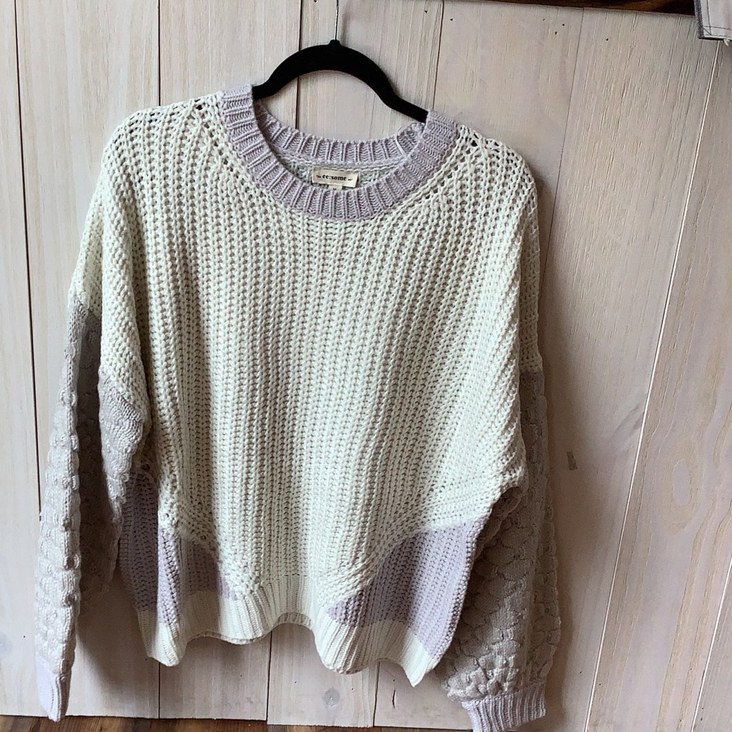 Sweater Round neck balloon sleeve