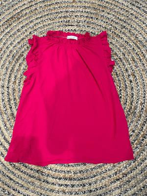 Pink Ruffle Tank