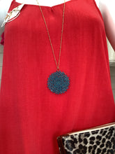 Load image into Gallery viewer, Beaded Circle Pendant Necklace
