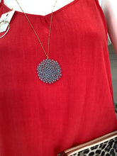 Load image into Gallery viewer, Beaded Circle Pendant Necklace
