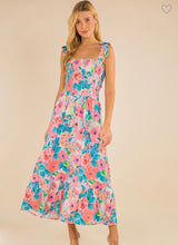 Load image into Gallery viewer, Pink Floral Print Smock Dress
