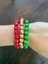 Load image into Gallery viewer, Wood beaded layer stack bracelets
