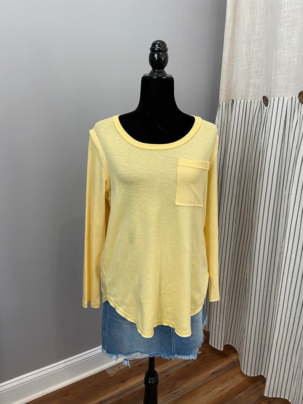 Pastel Yellow Long Sleeve Top