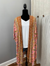 Load image into Gallery viewer, Pink and Orange Floral Kimono
