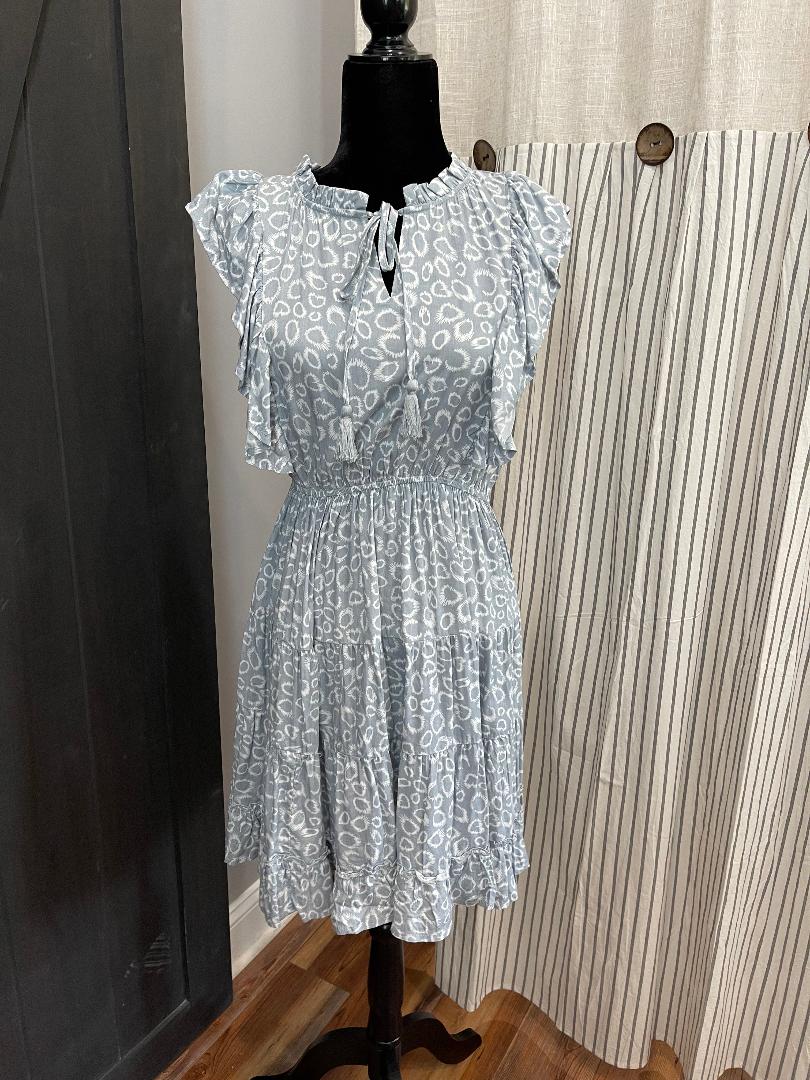 Spot Grey Blue Dress