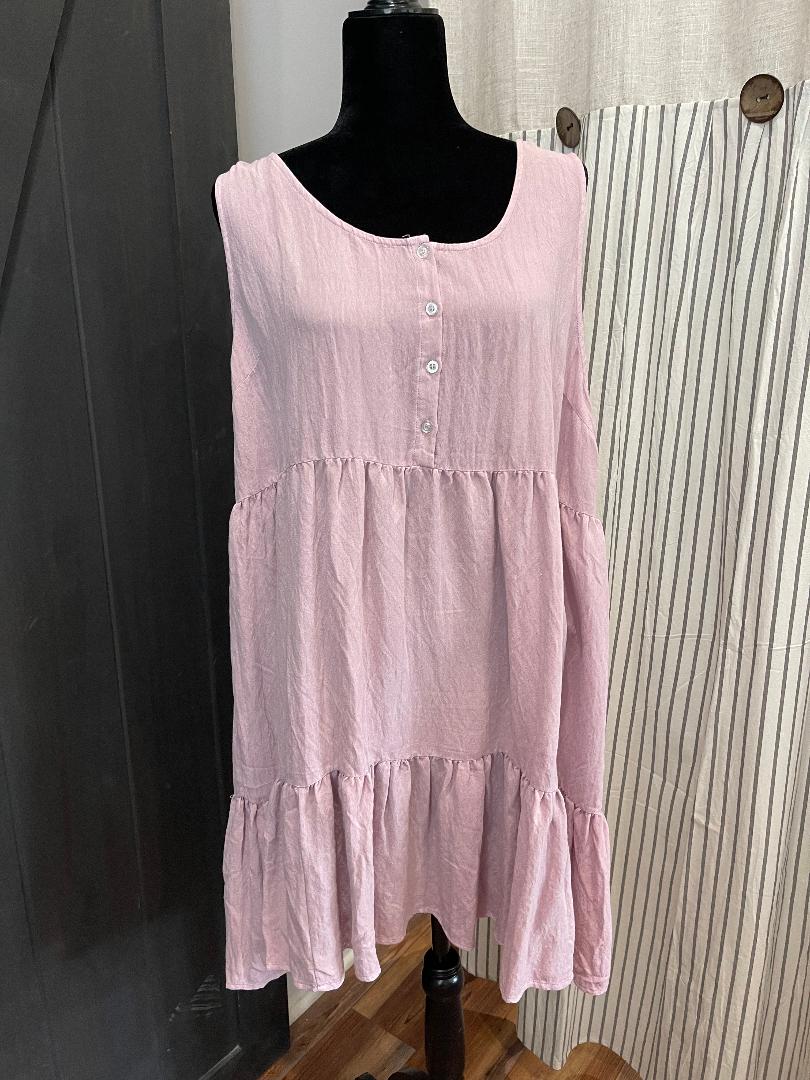 Mauve sleeveless tiered dress