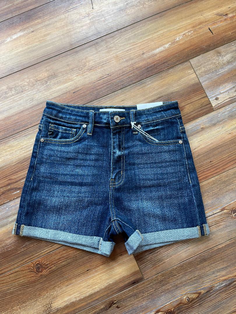 Kancan Denim Shorts with cuffed bottom