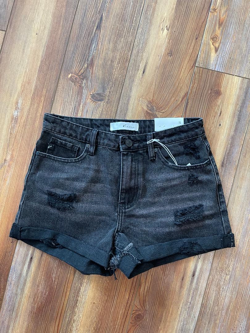 Kancan Black Denim Shorts